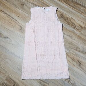 🔹️Talori Pink Lace Overlay Sleeveless Dress Small
